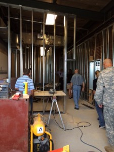 A new commercial kitchen is under construction adjacent to The Loft. The kitchen will be used to serve our clients in treatment daily so meals will no longer have to be picked up from the county jail. 